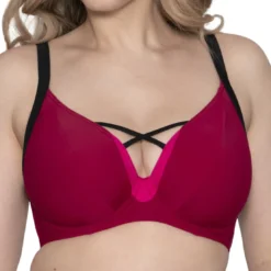 Curvy Kate MaillotHaut de maillot de bain plongeant armatures rose- Subtropic