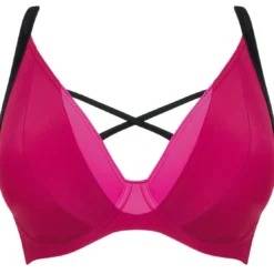 Curvy Kate MaillotHaut de maillot de bain plongeant armatures rose- Subtropic