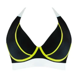 Curvy Kate MaillotHaut de maillot de bain tour de cou noir- Graphic Beach
