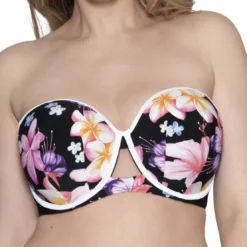 Curvy Kate MaillotHaut de maillot de bain bandeau armatures noir- Tropicana