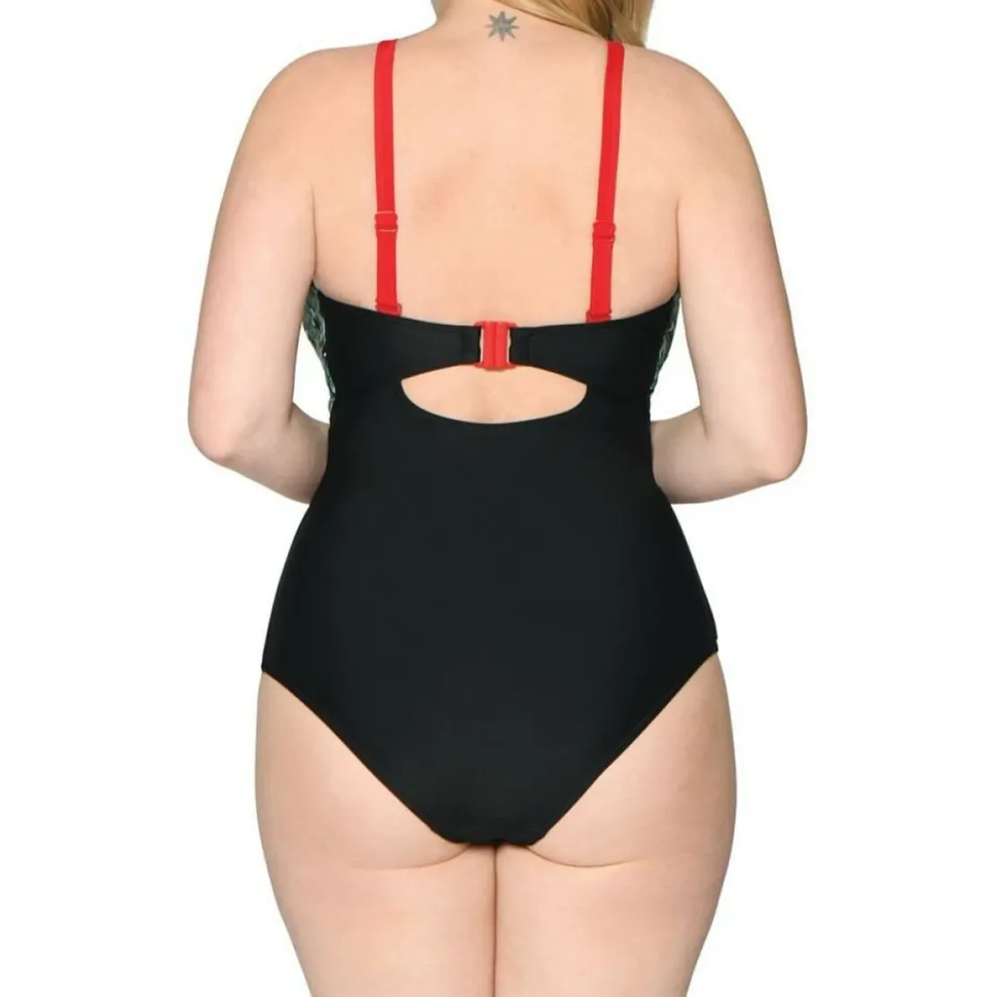 Curvy Kate MaillotMaillot de bain une pièce plongeant armatures vert- Paradise Palm