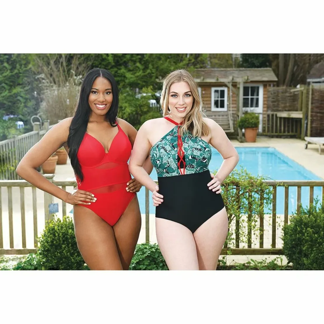 Curvy Kate MaillotMaillot de bain une pièce plongeant armatures vert- Paradise Palm