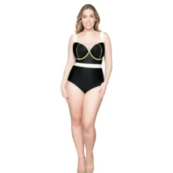 Curvy Kate MaillotMaillot de bain une pièce noir- Graphic Beach