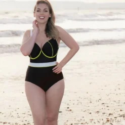 Curvy Kate MaillotMaillot de bain une pièce noir- Graphic Beach