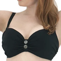 Curvy Kate MaillotSoutien-Gorge Moulé Noir en nylon- Luau Love