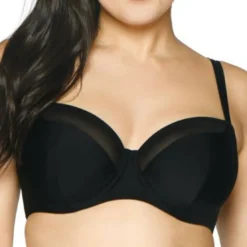 Curvy Kate MaillotSoutien-gorge de bain balconnet armatures noir en nylon- Sheer Class