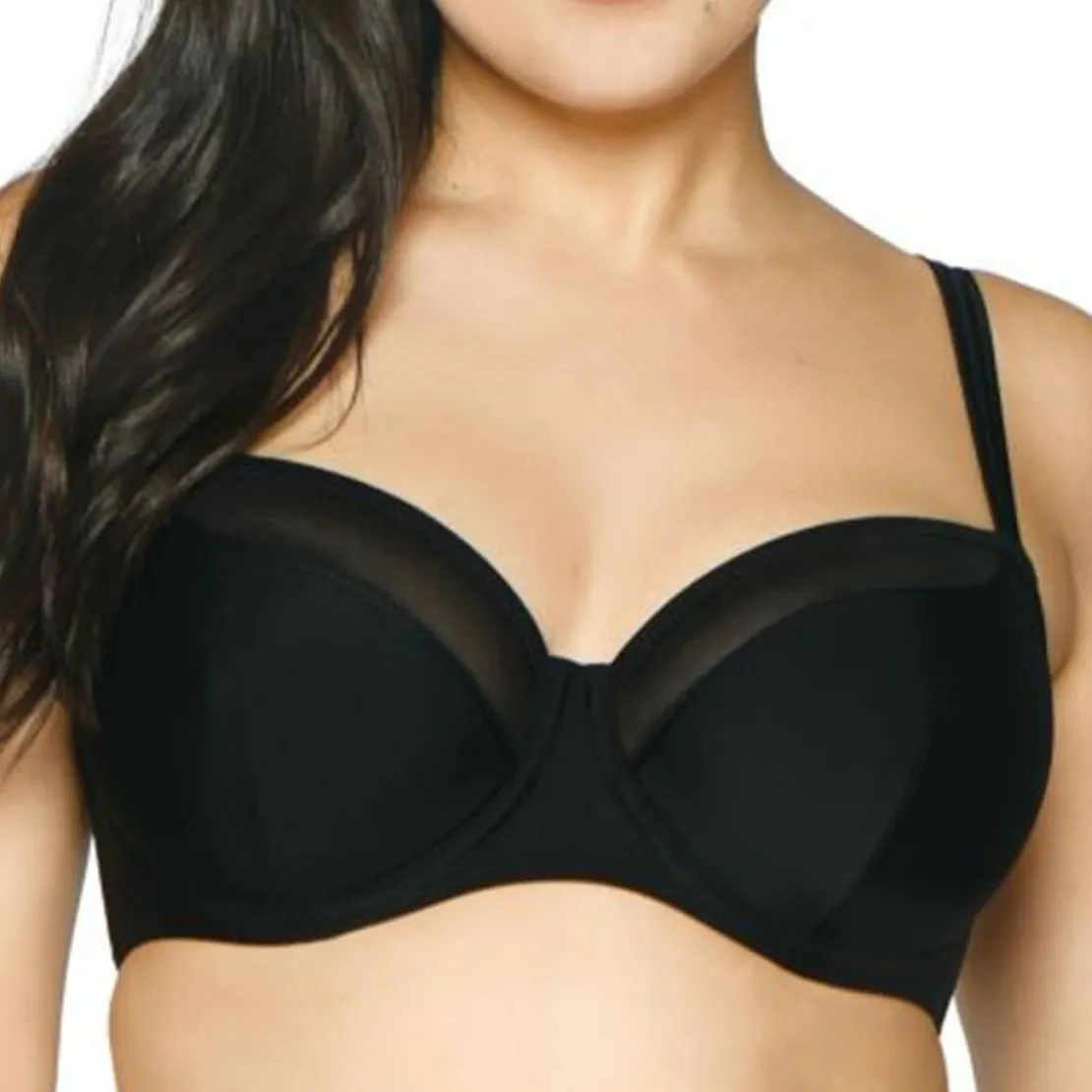 Curvy Kate MaillotSoutien-gorge de bain balconnet armatures noir en nylon- Sheer Class