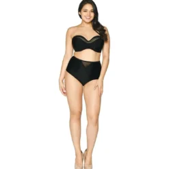Curvy Kate MaillotSoutien-gorge de bain bandeau noir en nylon- Sheer Class