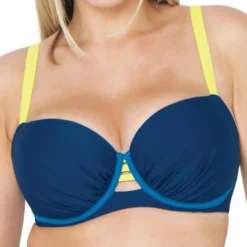 Curvy Kate MaillotSoutien-gorge de bain corbeille bleu en nylon- Maya