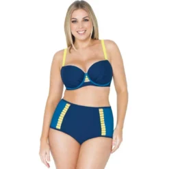 Curvy Kate MaillotSoutien-gorge de bain corbeille bleu en nylon- Maya