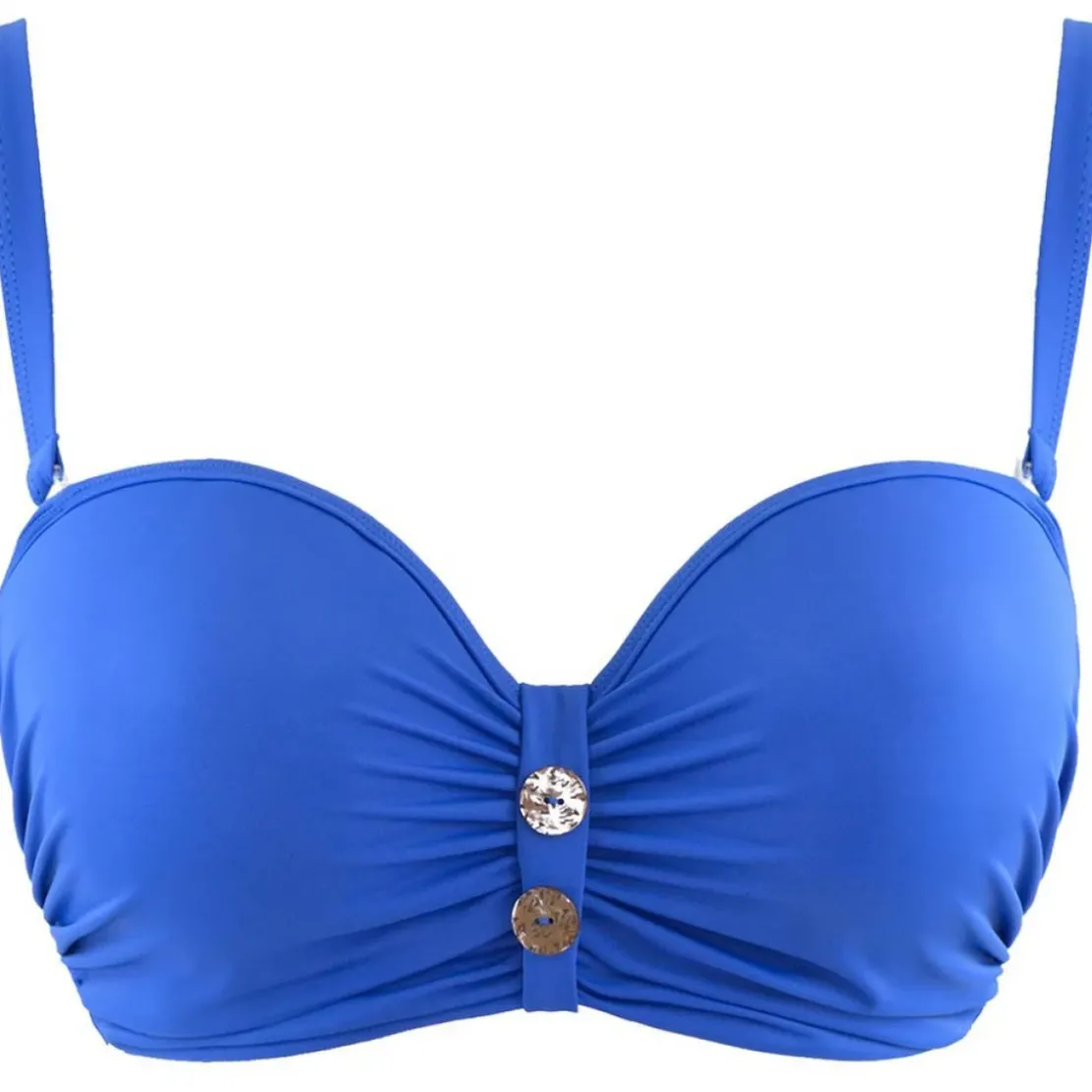 Curvy Kate MaillotSoutien-Gorge Bandeau Bleu en nylon- Luau Love