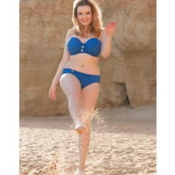 Curvy Kate MaillotSoutien-Gorge Bandeau Bleu en nylon- Luau Love