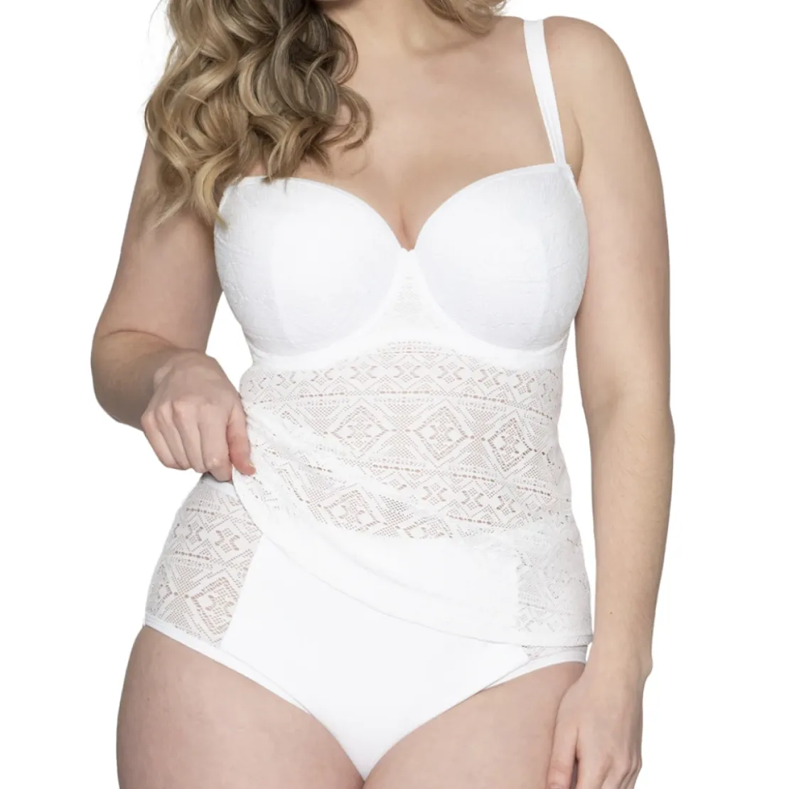 Curvy Kate MaillotTankini balconnet armatures blanc- Rush