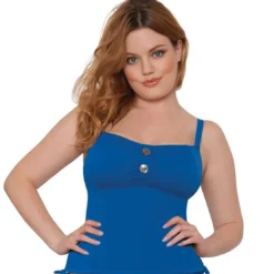 Curvy Kate MaillotTankini - Bleu en nylon- Luau Love