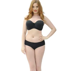 Curvy KateShorty - Noir en nylon- Luxe