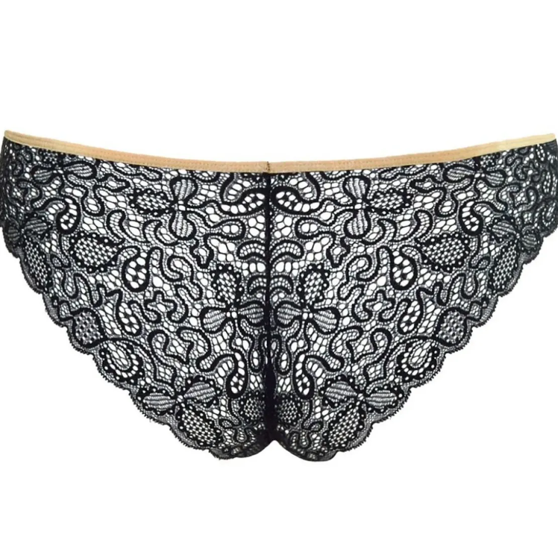 Curvy KateSlip brésilien - Noir en nylon- Ellace
