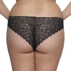 Curvy KateSlip brésilien - Noir en nylon- Ellace