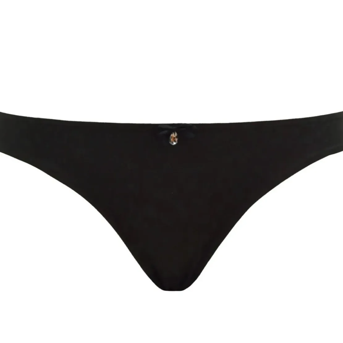 Curvy KateString - Noir en nylon- Smoothie