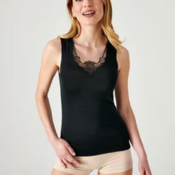 DamartDebardeur - Noir en viscose