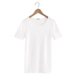 DamartLot de deux TS maille interlock blanc en coton