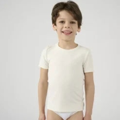 DamartTee-shirt Enfant Manches Courtes Ecru Thermolactyl