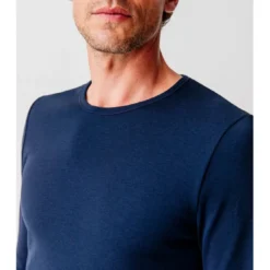DamartTee Shirt Homme Manches Longues Marine Foncé Thermolactyl