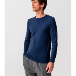 DamartTee Shirt Homme Manches Longues Marine Foncé Thermolactyl