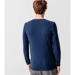 DamartTee Shirt Homme Manches Longues Marine Foncé Thermolactyl