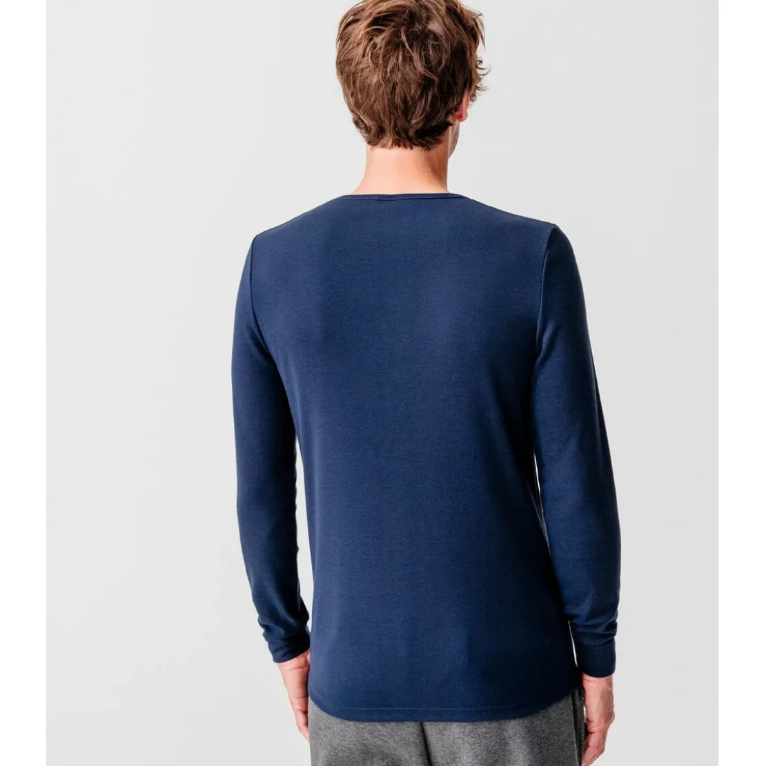 DamartTee Shirt Homme Manches Longues Marine Foncé Thermolactyl