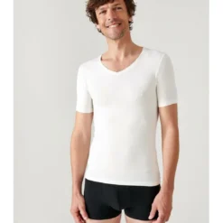 DamartTee-shirt Homme Manches Courtes Ecru Thermolactyl
