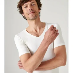 DamartTee-shirt Homme Manches Courtes Ecru Thermolactyl