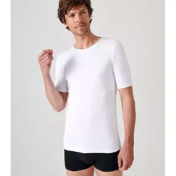 DamartTee-shirt manches courtes en mailles blanc