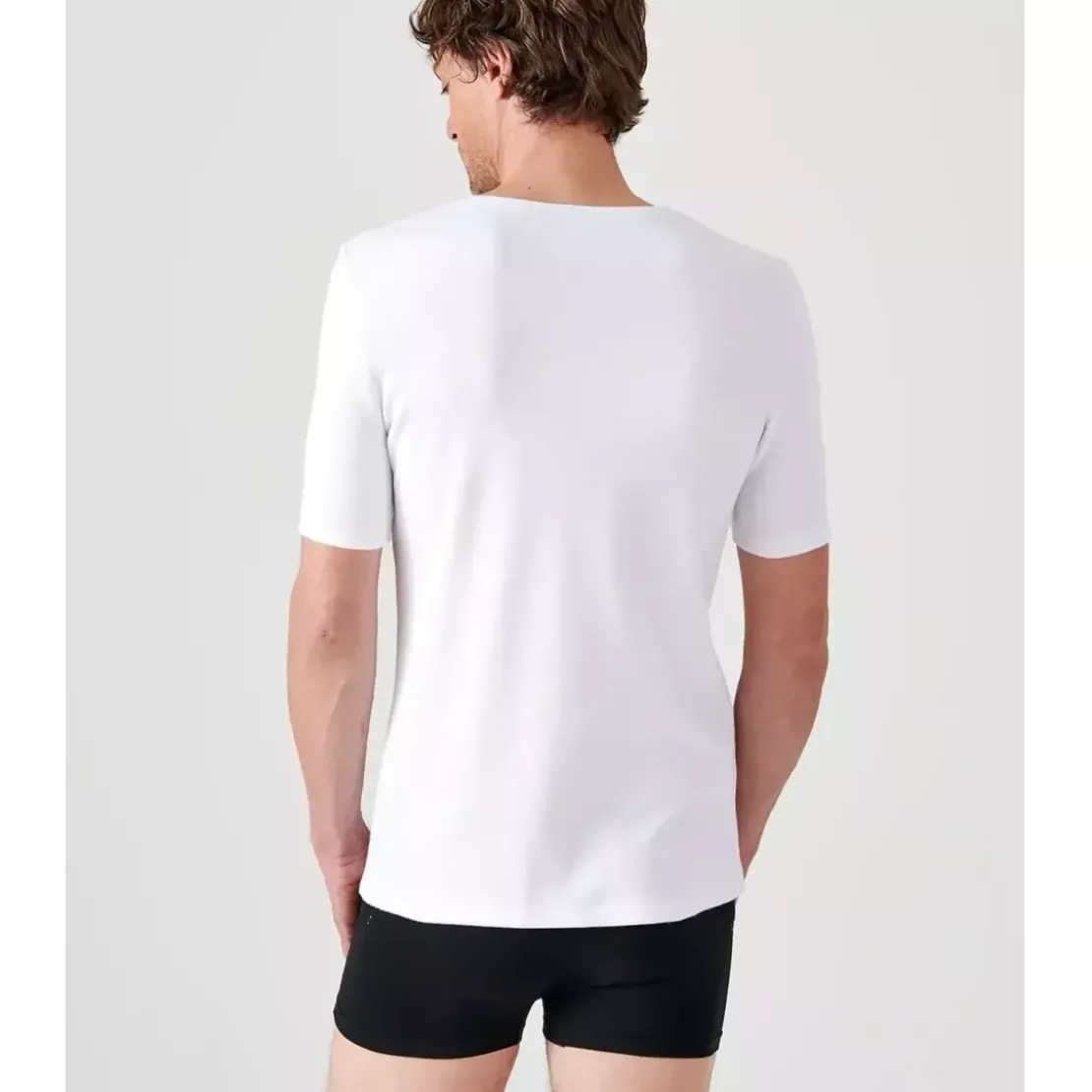 DamartTee-shirt manches courtes en mailles blanc
