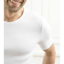 DamartTee-shirt manches courtes en mailles blanc