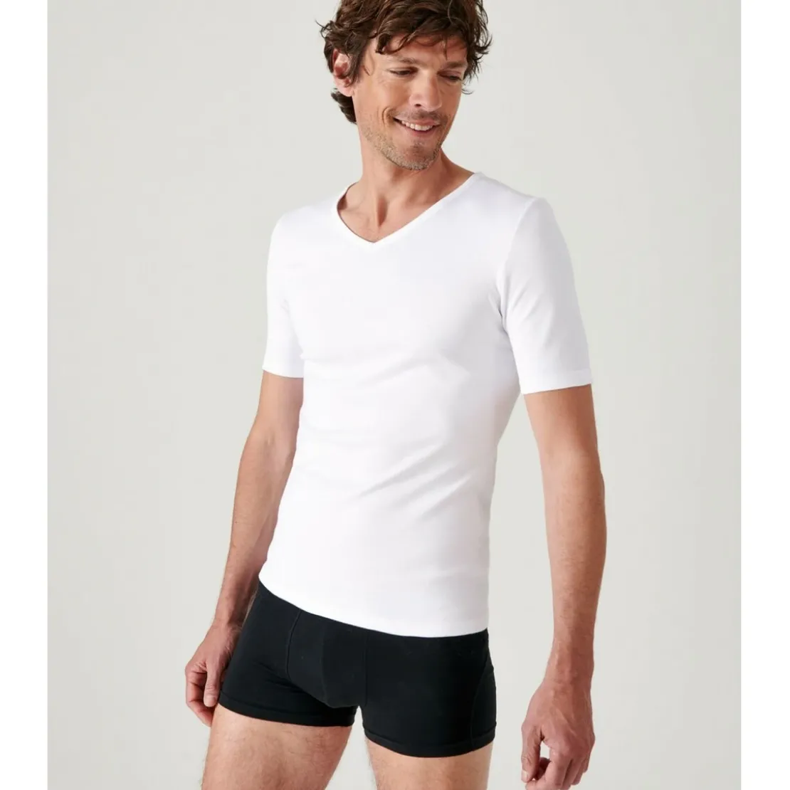 DamartTee Shirt Manches Courtes Blanc Thermolactyl
