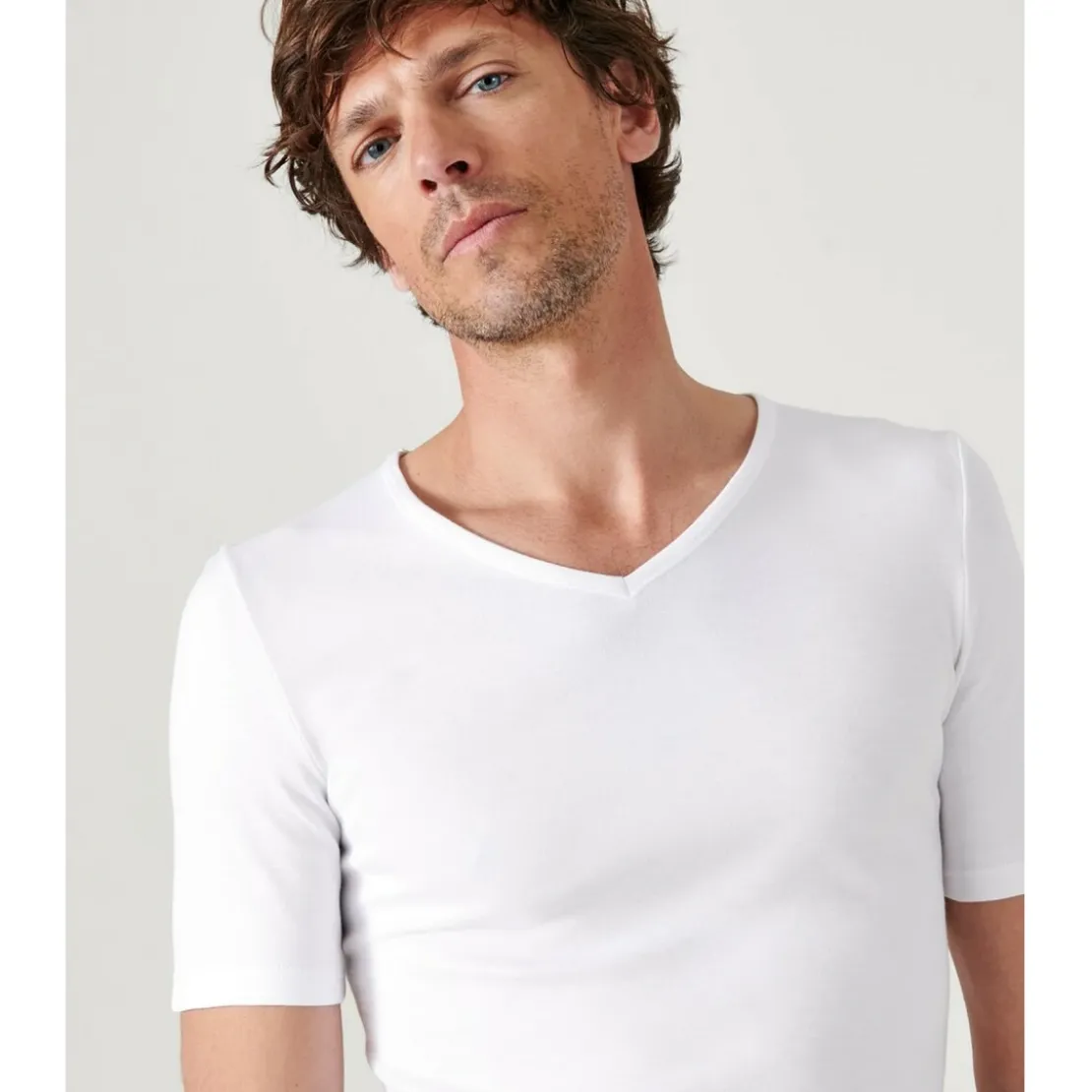 DamartTee Shirt Manches Courtes Blanc Thermolactyl