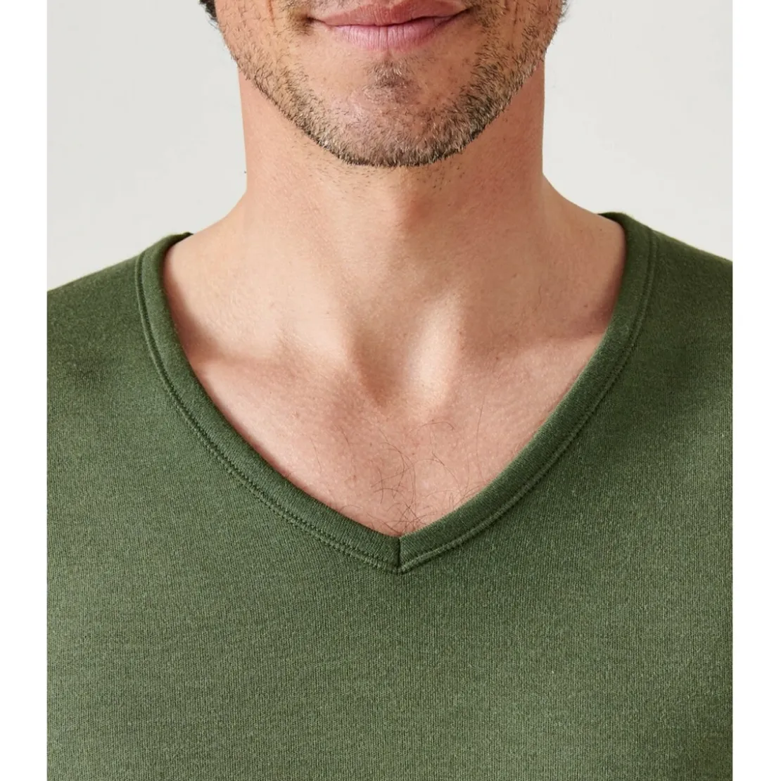 DamartTee Shirt Manches Courtes Kaki Thermolactyl