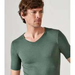 DamartTee-shirt Manches Courtes Vert Eucalyptus Thermolactyl