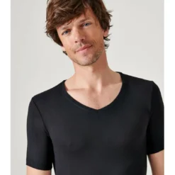 DamartTee-shirt Manches Courtes Noir Thermolactyl