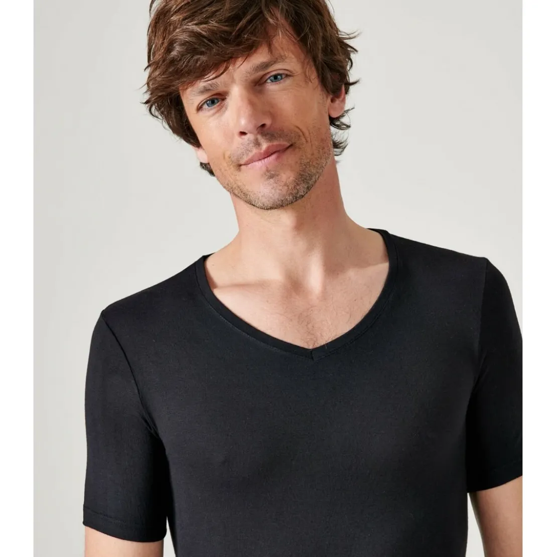 DamartTee-shirt Manches Courtes Noir Thermolactyl