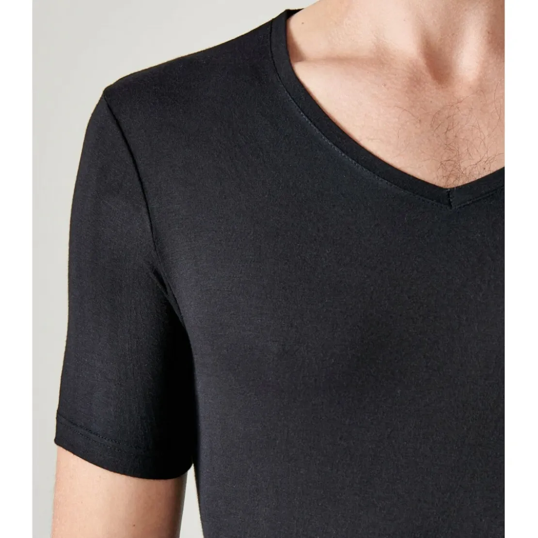 DamartTee-shirt Manches Courtes Noir Thermolactyl
