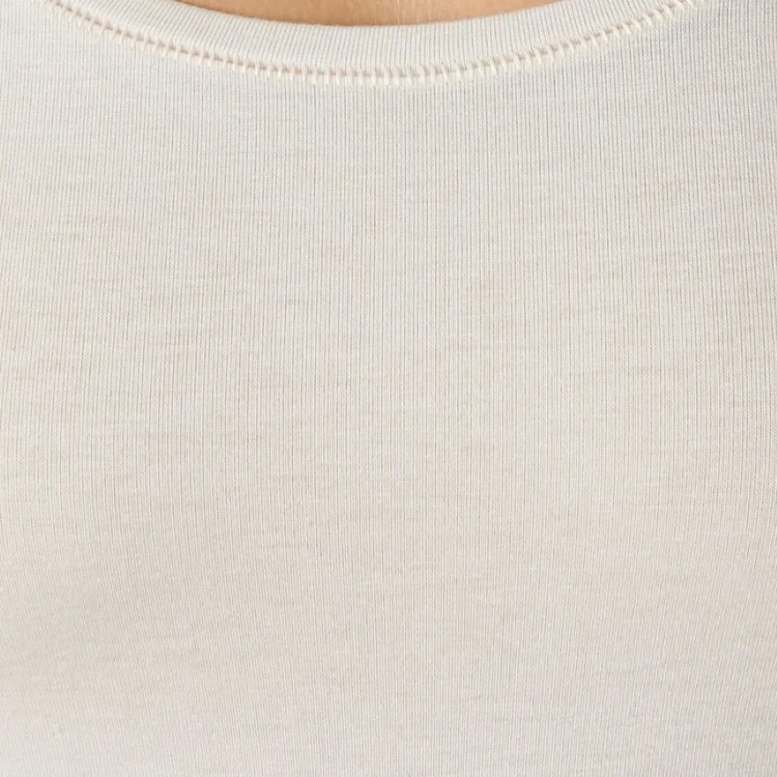 DamartTee-shirt manches courtes invisible sable en coton