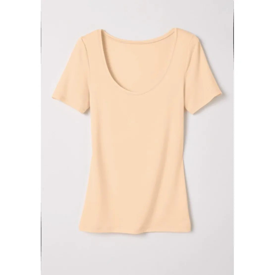 DamartTee-shirt manches courtes invisible sable en coton