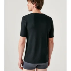 DamartTee Shirt Manches Courtes Noir Therlomactyl