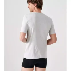 DamartTee-shirt manches courtes en mailles gris