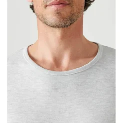 DamartTee-shirt manches courtes en mailles gris
