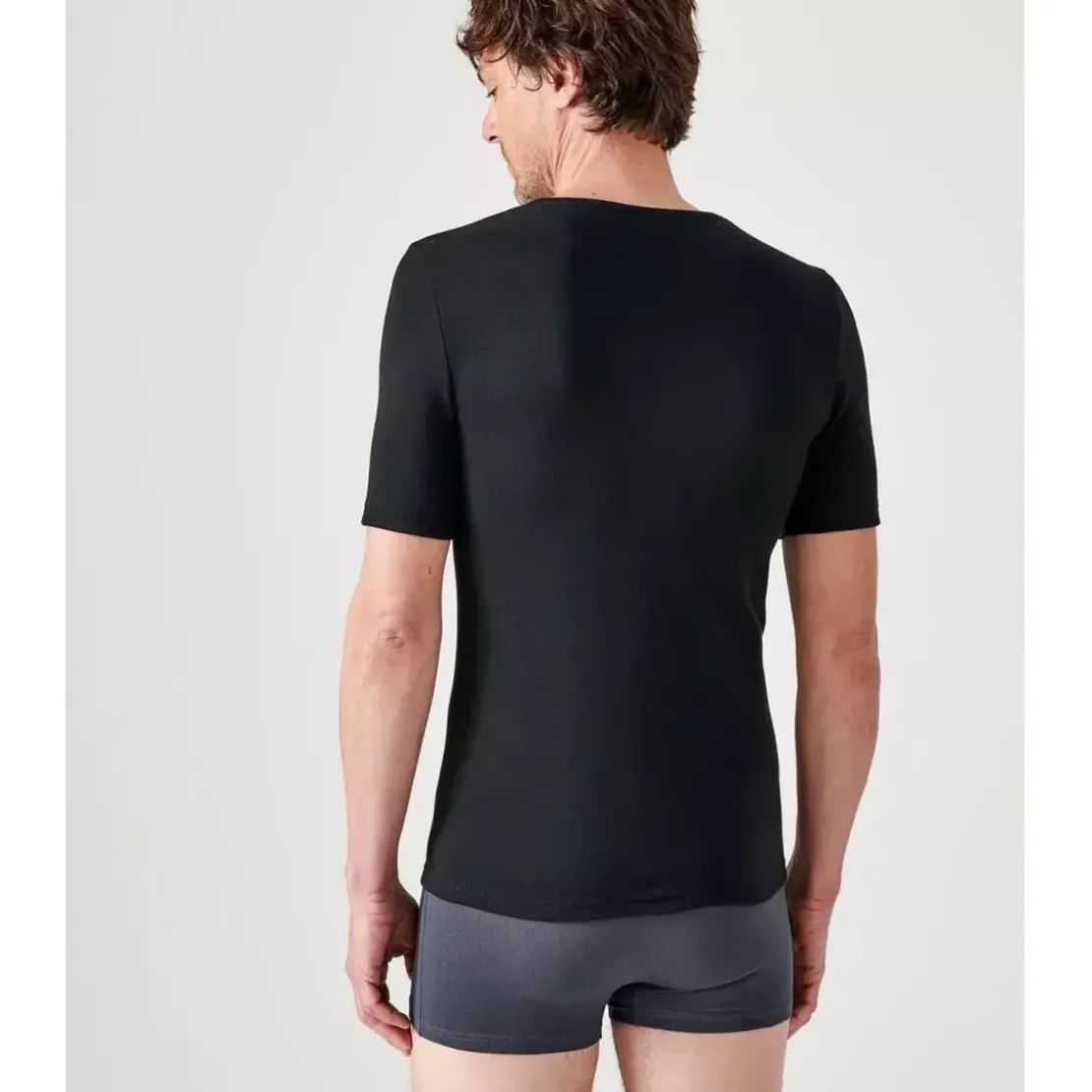 DamartTee-shirt manches courtes en mailles noir