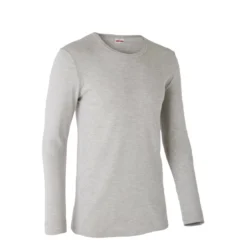 DamartTee-shirt manches longues col rond en mailles gris chiné