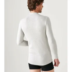 DamartTee Shirt Manches Longues Col Montant Gris Chiné Thermolactyl