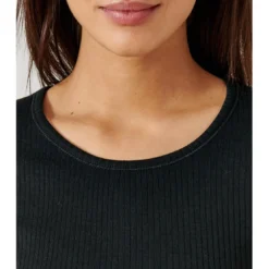 DamartTee Shirt Manches Longues. Noir Thermolactyl en coton